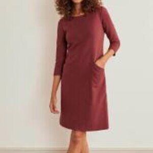 Boden Ellen Ottoman dress in Maroon - US 8R
